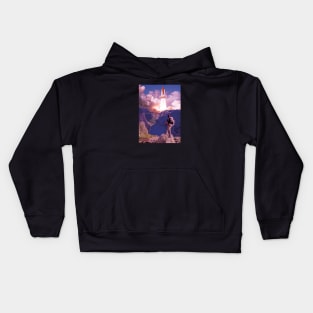Space To The Moon Galaxy Kids Hoodie